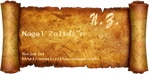 Nagel Zoltán névjegykártya